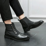 Men's Ankle Boots | Zip-Up Brogue Detail