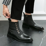 Men's Ankle Boots | Zip-Up Brogue Detail