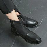 Men's Ankle Boots | Zip-Up Brogue Detail