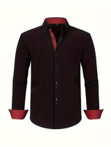Men's Slim Fit Shirt | Double Collar with Contrast Cuffs