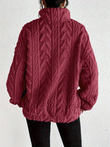 Women's Fluffy Zip Sweater | Hooded & Cozy Warm