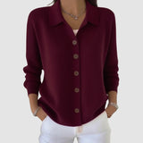 Women's Cardigan Sweater | Classic Collar & Relaxed Fit