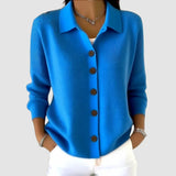 Women's Cardigan Sweater | Classic Collar & Relaxed Fit