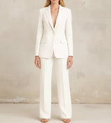 Women's Wide-Leg Pant Suit | Tailored Blazer Set
