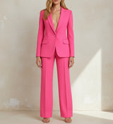 Women's Wide-Leg Pant Suit | Tailored Blazer Set