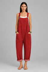 Women Jumpsuit | Relaxed Fit & Embroidered Design