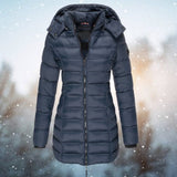 Women's Long Puffer Jacket | Hooded & Warm 1