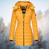 Women's Long Puffer Jacket | Hooded & Warm 2