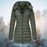 Women's Long Puffer Jacket | Hooded & Warm 3