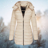 Women's Long Puffer Jacket | Hooded & Warm 4