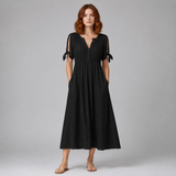 Women's Midi Dress | Cold Shoulder Eyelet Design