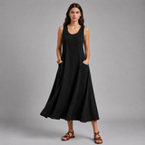 Women's Midi Dress | Sleeveless A-Line Design