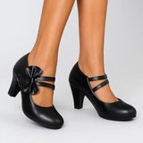 Women's Bow Heels | Comfortable Block Heel
