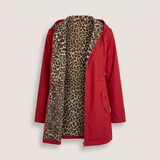 Women's Leopard Print Coat | Adjustable Waist Fit 2