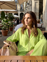Women's Wide Leg Trouser Set | Zip Front Blouson Top 11