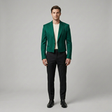 Slim-Fit Cropped Tailored Blazer