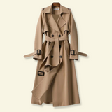 Women's Trench Coat | Double-Breasted & Belted Design