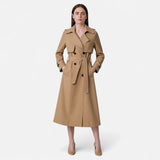 Women's Trench Coat | Double-Breasted & Belted Design