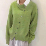 Women's Knitted Jumper | Relaxed Fit & Button Detail