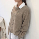 Women's Knitted Jumper | Relaxed Fit & Button Detail