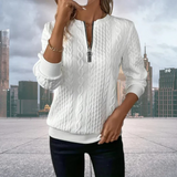 Women's Zip-Up Sweater | Relaxed Fit & Zip Detail