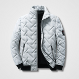 Men's Quilted Bomber Jacket | High Collar Design 2