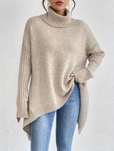 Women's High Neck Sweater | Cozy & Draped Fit 13
