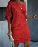 Women's Sequin Party Dress | One-Shoulder & Sparkly 3