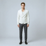 Asymmetric Leather Blazer