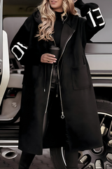 Women's Hooded Coat | Knit Sleeve Detail 3