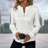 Women's Zip-Up Sweater | Relaxed Fit & Zip Detail