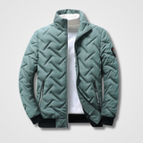 Men's Quilted Bomber Jacket | High Collar Design 3