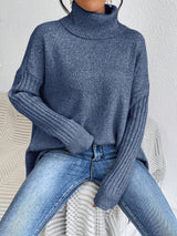 Women's High Neck Sweater | Cozy & Draped Fit 11