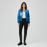 High-Gloss Bomber Jacket