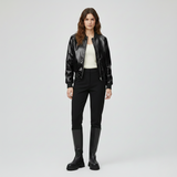 High-Gloss Bomber Jacket
