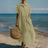 Women's Collared Shirt Dress | Comfortable Button-Front Design