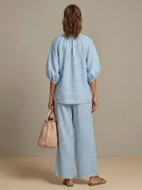 Women's Wide Leg Trouser Set | Zip Front Blouson Top 4