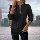 Women's Zip-Up Sweater | Relaxed Fit & Zip Detail