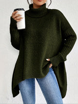 Women's High Neck Sweater | Cozy & Draped Fit 23