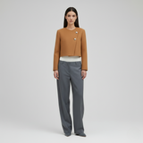 Asymmetrical Tailored Cropped Jacket