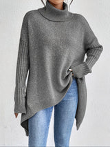 Women's High Neck Sweater | Cozy & Draped Fit 3