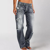 Women's Wide Leg Jeans | Relaxed Fit & Distressed for Everyday