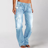Women's Wide Leg Jeans | Relaxed Fit & Distressed for Everyday