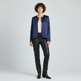 Minimalist Open-Front Tailored Jacket
