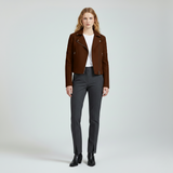 Tailored Moto-Inspired Cropped Jacket
