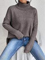 Women's High Neck Sweater | Cozy & Draped Fit 14