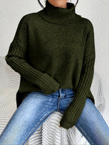 Women's High Neck Sweater | Cozy & Draped Fit 12