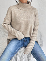 Women's High Neck Sweater | Cozy & Draped Fit 15