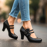 Women's Bow Heels | Comfortable Block Heel