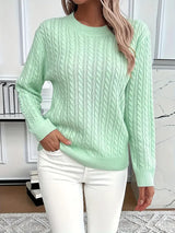 Esther | Women's Long Sleeve Cable Knit Sweater - Image 2